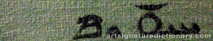 Authentic signature by Bo ÖRN on  artwork