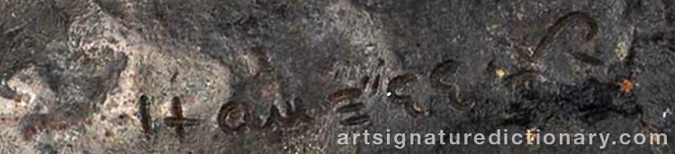 Authentic signature by Gottfried HONEGGER on Sculpture artwork