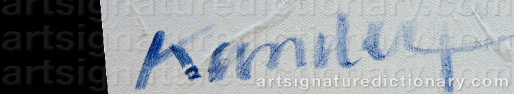 Authentic signature by Leif KANDER on artwork