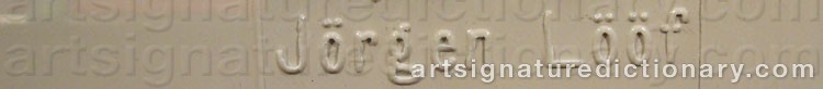 Authentic signature by Jörgen LÖÖF on  artwork