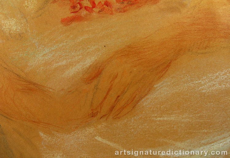 Close-up details showing Filip Andreevich MALIAVIN signature forgery characteristics