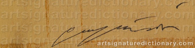 Authentic signature by Omar GALLIANI on  artwork