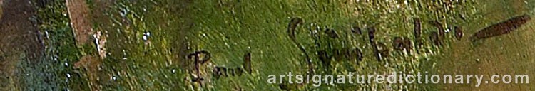 Authentic signature by Jean Paul SINIBALDI on  artwork