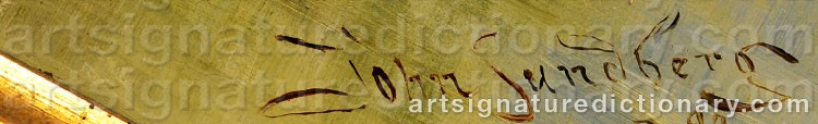 Authentic signature by John SUNDBERG on  artwork
