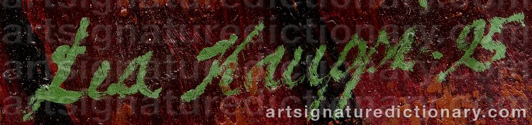 Authentic signature by Lea KAUPPI on Painting/Watercolour artwork