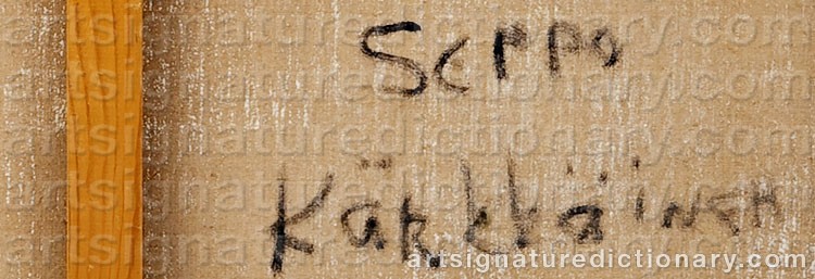 Authentic signature by Seppo KÄRKKÄINEN on  artwork