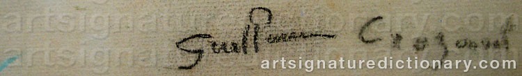 Authentic signature by Jean-Baptiste Armand GUILLAUMIN on artwork