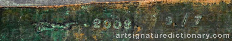 Authentic signature by Laszlo TAUBERT on Sculpture artwork