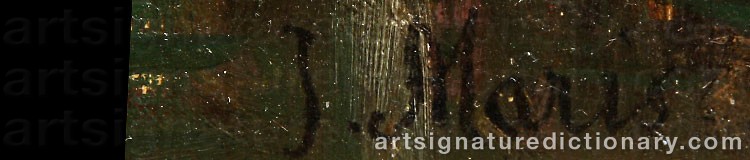 Authentic signature by Jacob Henricus MARIS on Painting/Watercolour artwork