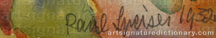 Authentic signature by Paul SPEISER on  artwork