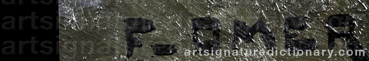 Authentic signature by Francois OMER on  artwork