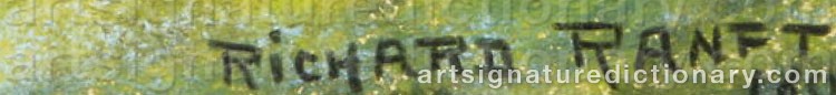 Authentic signature by Richard RANFT on  artwork
