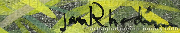 Signature by Jan RHODIN