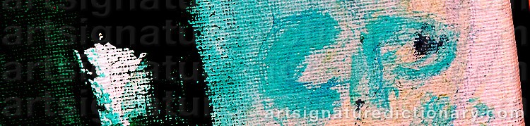 Authentic signature by Christina PRÆSTGAARD on  artwork