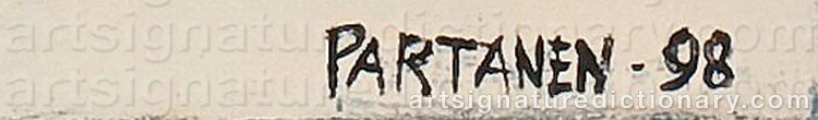 Authentic signature by Pauli PARTANEN on Painting/Watercolour artwork