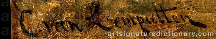 Authentic signature by Cornelis Van LEEMPUTTEN on Painting/Watercolour artwork