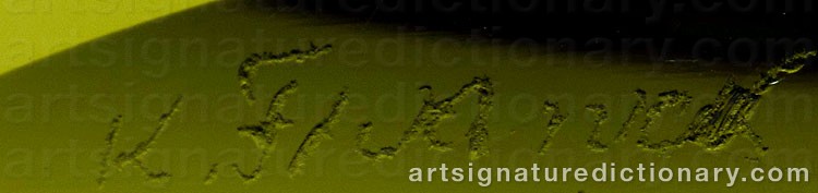 Authentic signature by Kaj FRANCK on artwork