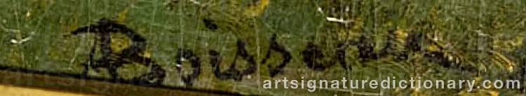 Authentic signature by Alfred BOISSEAU on Painting/Watercolour artwork