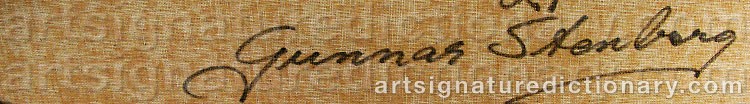 Authentic signature by Gunnar STENBERG on  artwork