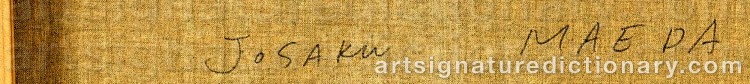 Authentic signature by Josaku MAEDA on  artwork