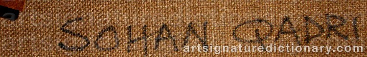 Authentic signature by Sohan QADRI on artwork