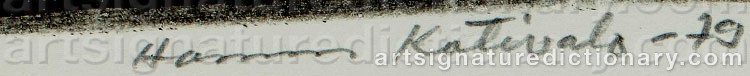 Authentic signature by Hannu KOTIVALO on  artwork