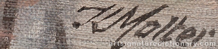 Authentic signature by Kaj MOLTER on  artwork
