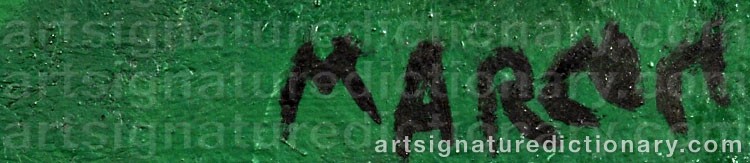 Authentic signature by Charles MARCON on  artwork