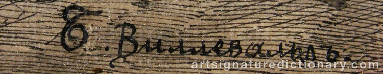 Authentic signature by Bogdan Pavlovich VILLEVALDE on artwork
