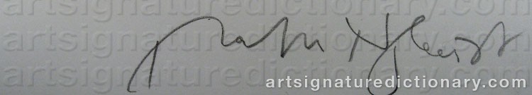 Authentic signature by Ralph NYKVIST on artwork