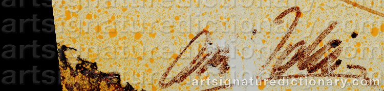 Authentic signature by Olli JOKI on  artwork