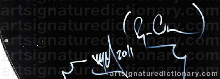 Authentic signature by Ryan CALLANAN on  artwork