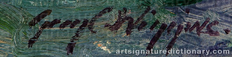 Authentic signature by Guy Carleton WIGGINS on Painting/Watercolour artwork