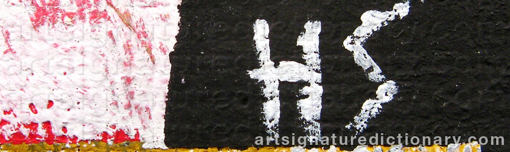 Authentic signature by Hans SVENSSON on  artwork