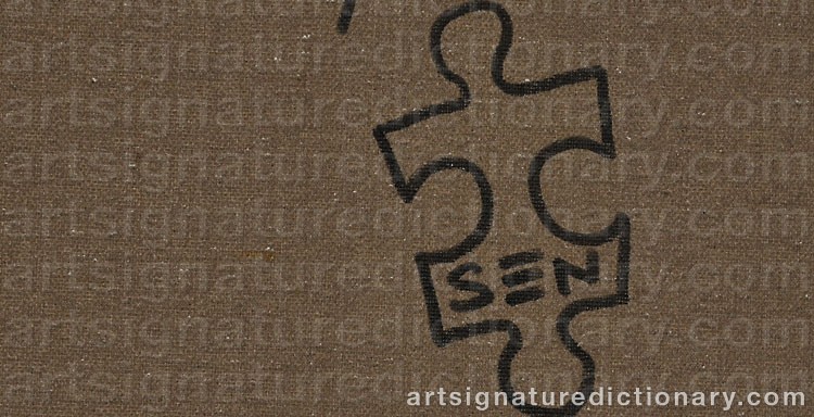 Authentic signature by Gregers ALBRECHTSEN on  artwork