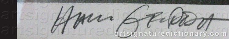 Signature by Hans GEDDA