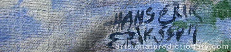 Signature by Hans Erik ERIKSSON