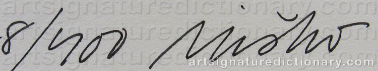 Authentic signature by Michel MASSANYI on  artwork