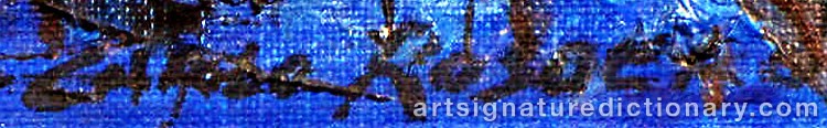 Authentic signature by Carlo ROSBERG on artwork