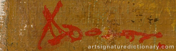 Authentic signature by Gerard Pieter ADOLFS on Painting/Watercolour artwork