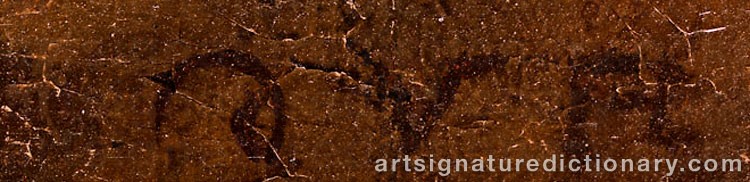 Authentic signature by Dirck VERHAERT on  artwork