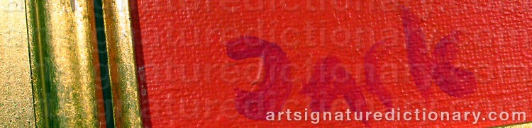 Authentic signature by Jack ‘Jack’ SANGWILL on  artwork