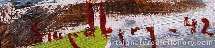 Authentic signature by Fritz SMEDBERG on artwork