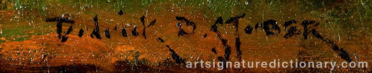 Authentic signature by Dedrick Brandes STUBER on  artwork