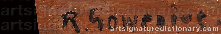 Signature by Rudolf GOWENIUS