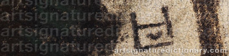 Authentic signature by Ludwig Von HOFMANN on artwork