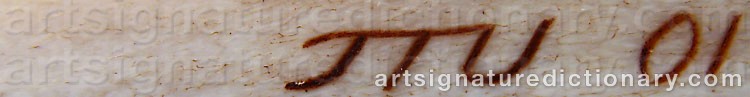 Authentic signature by Jon Tomas (Sami Artist) UTSI on Other artwork