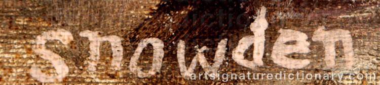 Authentic signature by Chester Dixon SNOWDEN on Painting/Watercolour artwork