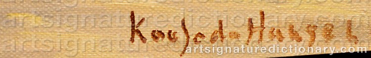 Authentic signature by Koefod HANSEN on  artwork