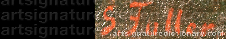 Authentic signature by George F. FULLER on  artwork